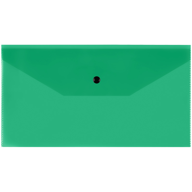 Папка-конверт на кнопке С6 СТАММ  зеленая 32282